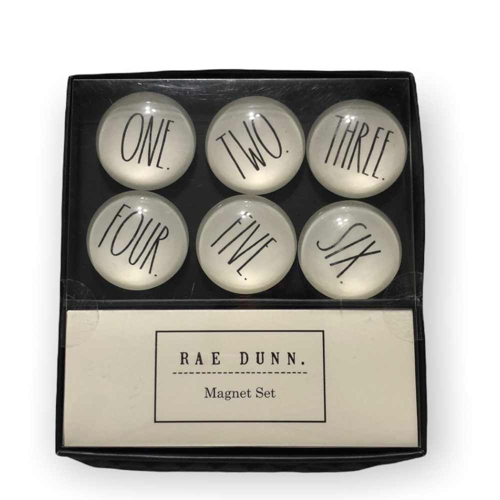 Rae Dunn 6 Piece Dome Magnet Set